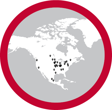 Mapa de la región de América del Norte